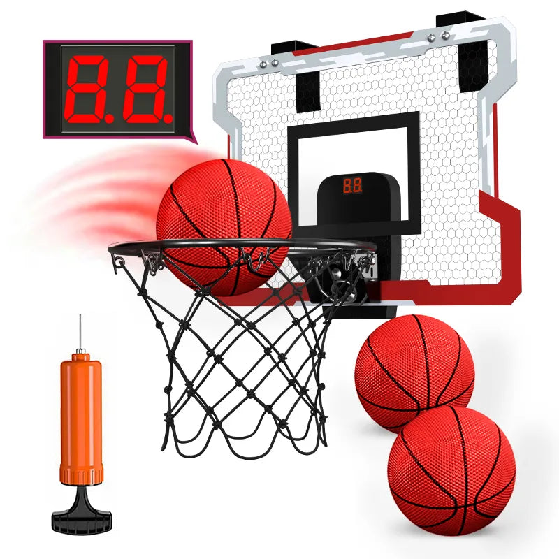 Cesta de Basquete Portátil Com Marcador de Pontos + 3 Bolas de Brinde