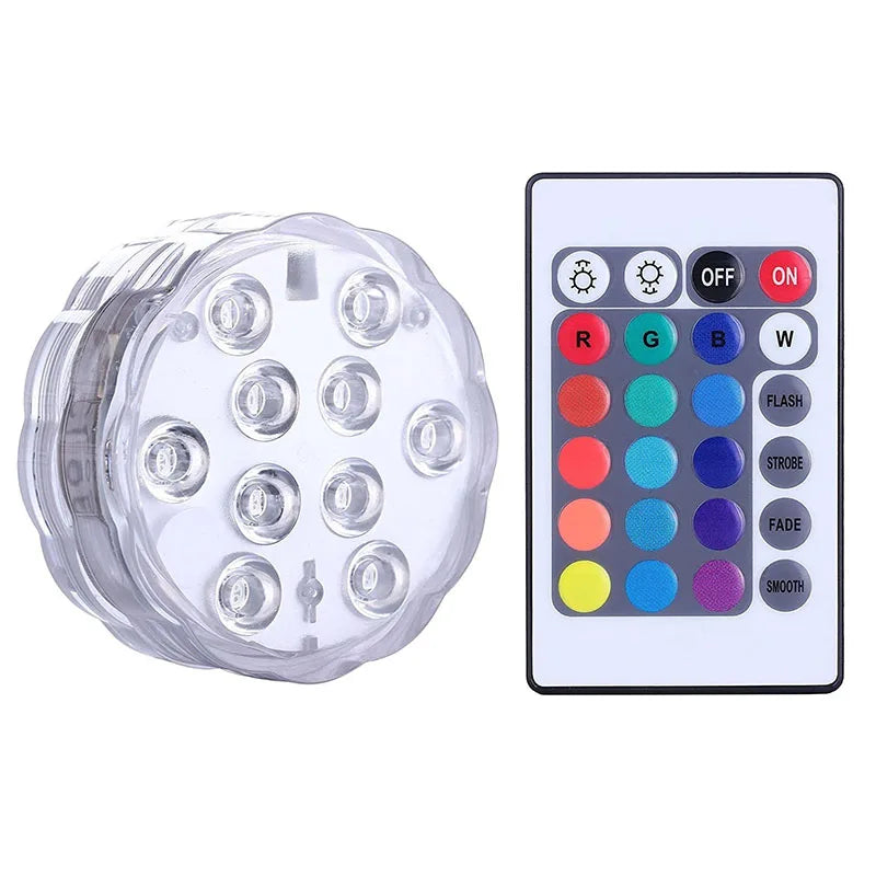 Kit Luminárias de Piscina RGB - Sem Fio Com Controle Remoto
